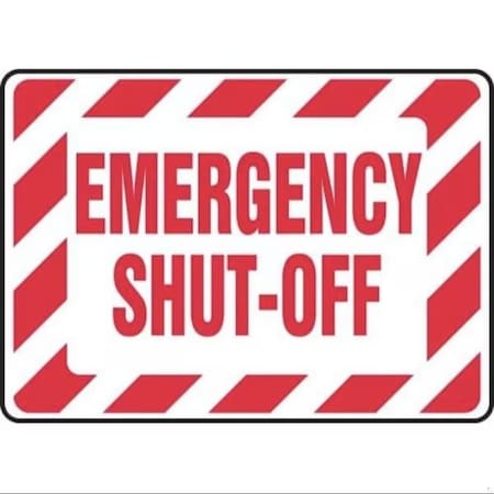 Accuform SAFETY SIGN EMERGENCY SHUT OFF 14 in  X MELC538XT
